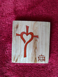 Placă deorativă ”cross & heart”