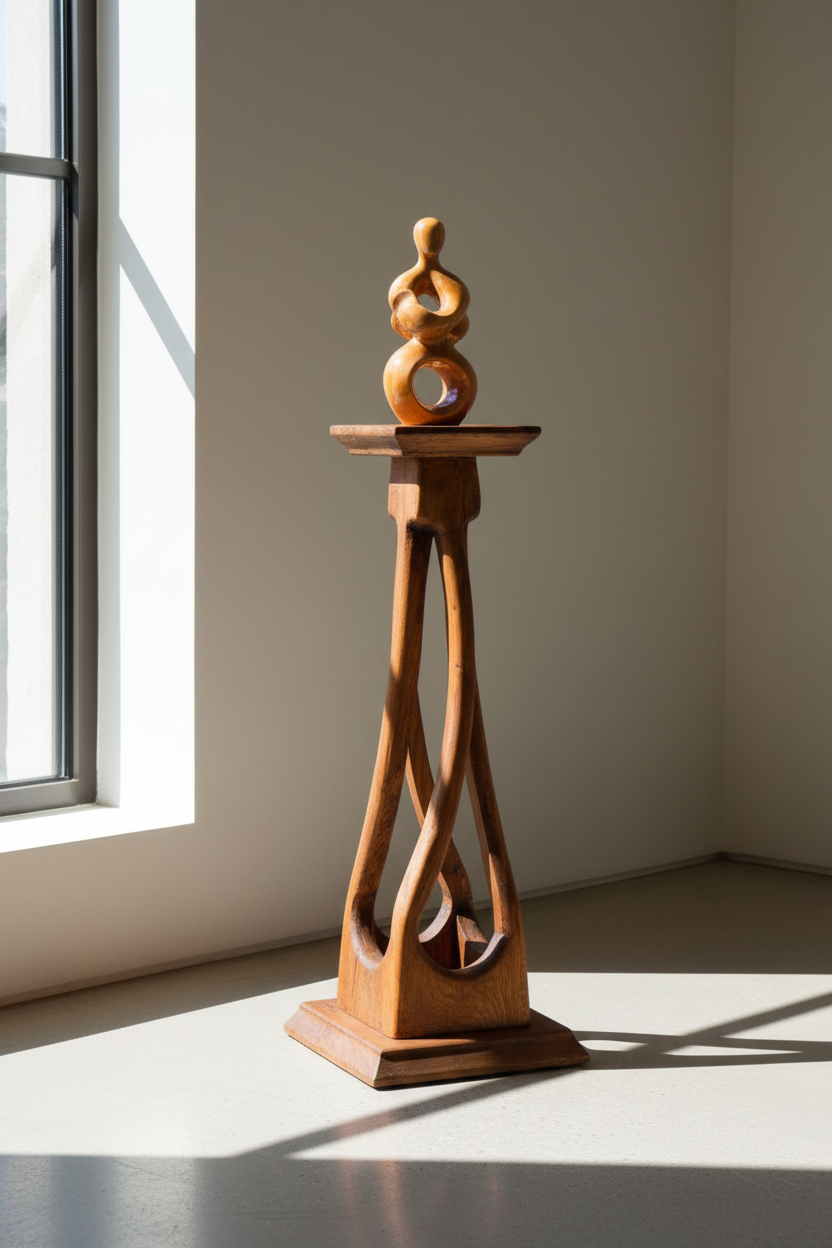 Piedestal Twisted with a statuette